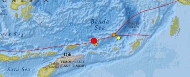Strong earthquake M6.1 registered off the coast of Barat Daya islands, Indonesia