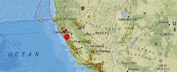 Strong, shallow and extremely dangerous earthquake M6.0 hit San Francisco Bay Area, California