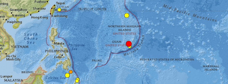 Very strong and deep earthquake M6.7 hit Guam