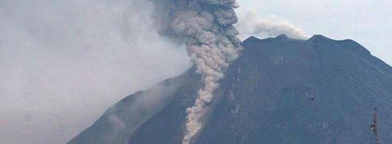 Mount Sinabung erupts again, Indonesia