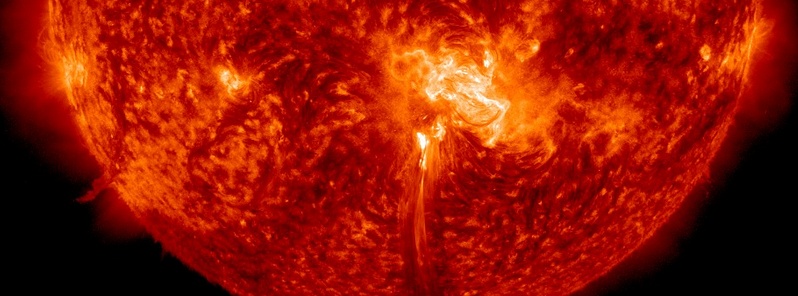 Impulsive M4.0 flare erupted from central region on the Sun