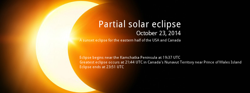 Partial solar eclipse on October 23, 2014
