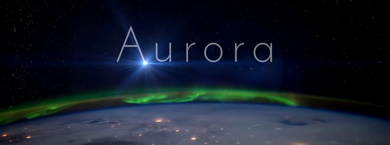 Aurora flyover in HD as seen from the International Space Station