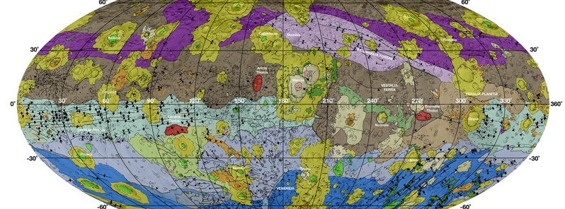 High-resolution geological map of asteroid Vesta published