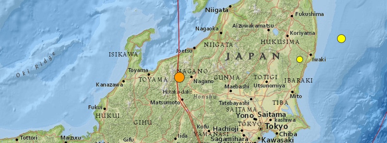 Very strong and shallow M6.8 earthquake hit Honshu, Japan
