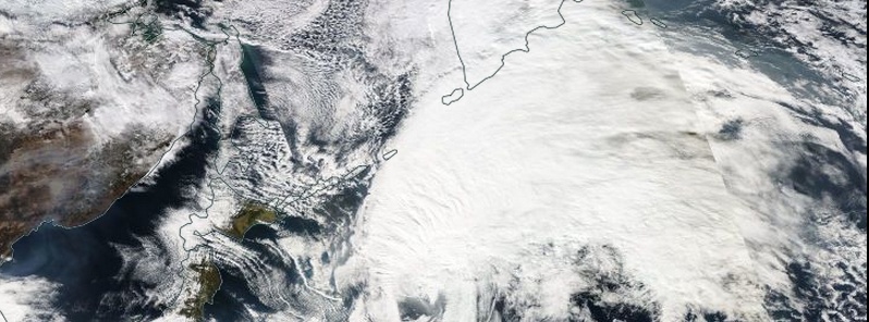 Remnants of Super Typhoon “Nuri” affecting Aleutian Islands, Alaska