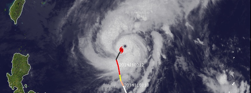 Nuri became sixth super typhoon of 2014, heading toward Japan