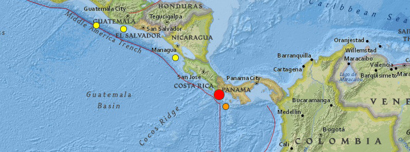 Strong and shallow M6.0 registered off the coast of Panama