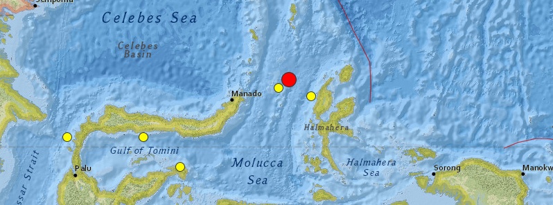 Strong M6.6 earthquake registered in Molucca Sea, Indonesia