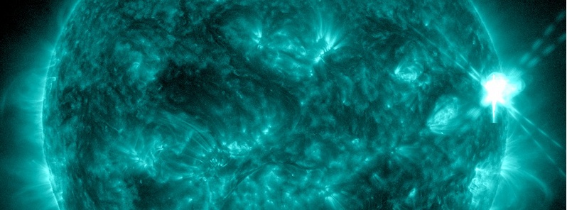 Strong M5.6 solar flare erupts from Region 2257