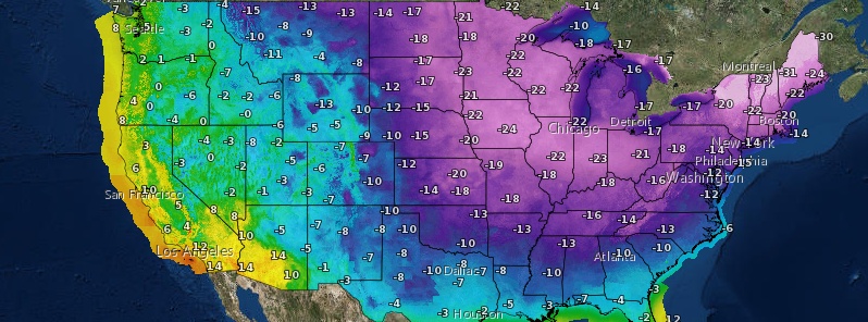 Arctic air brings dangerously cold temperatures to much of the Central and Eastern U.S.