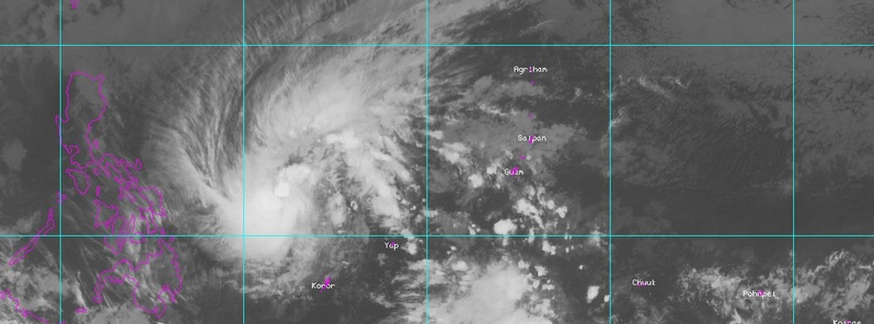Tropical Storm “Mekkhala” (Amang) intensifies over the Philippine Sea