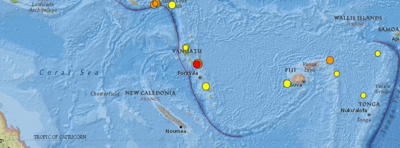 Strong and shallow M6.6 earthquake hit Vanuatu