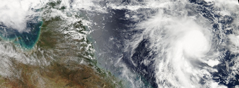 Tropical Cyclone “Marcia” formed over the central Coral Sea, Australia