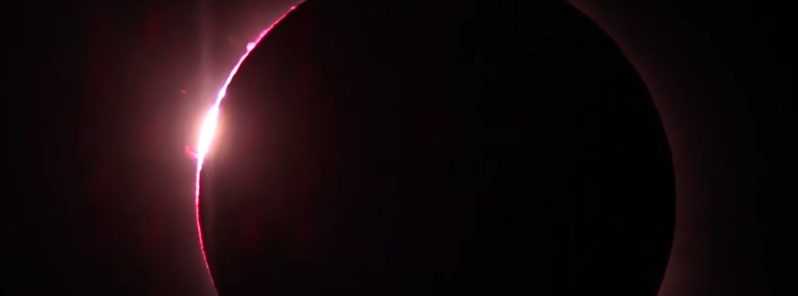 Total solar eclipse of March 20, 2015 as seen from Svalbard, Arctic Ocean