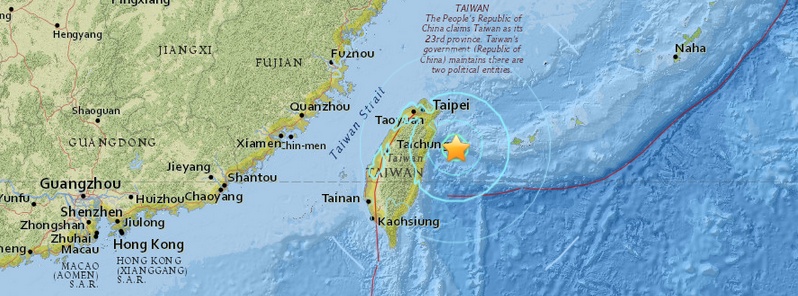 Strong and shallow M6.4 earthquake hits off the coast of Taiwan