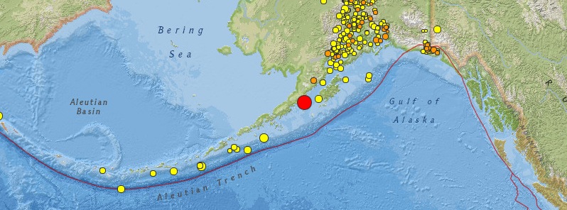 Very strong M6.8 earthquake hits off the coast of Alaska, US