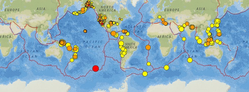 Strong and shallow M6.7 earthquake hit Pacific – Antarctic Ridge