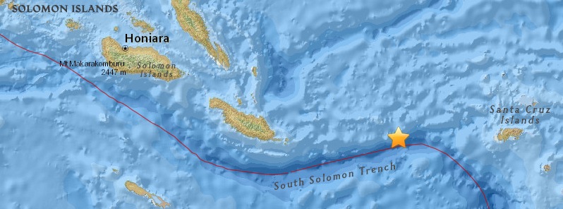 Very strong and shallow M6.9 earthquake registered near Lata, Solomon Islands