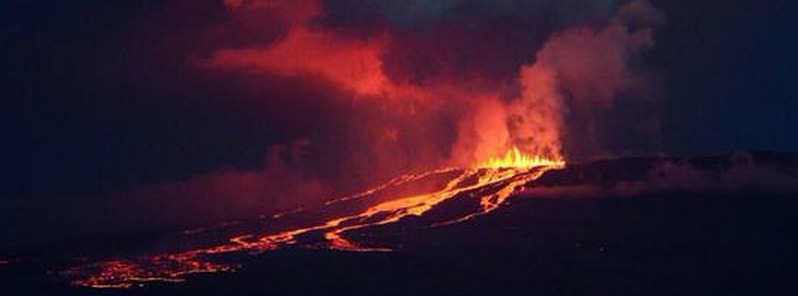 Sudden eruption of Wolf volcano after 33 years of sleep, Galapagos Islands
