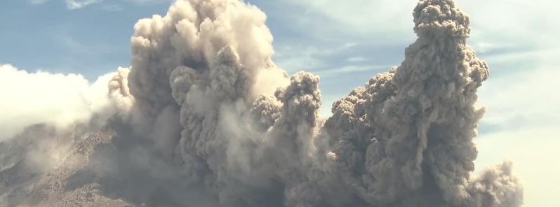 Large pyroclastic flows at Mount Sinabung on June 19, 2015