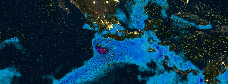 Tropical Storm “Carlos” intensifies near the southern Pacific coast of Mexico