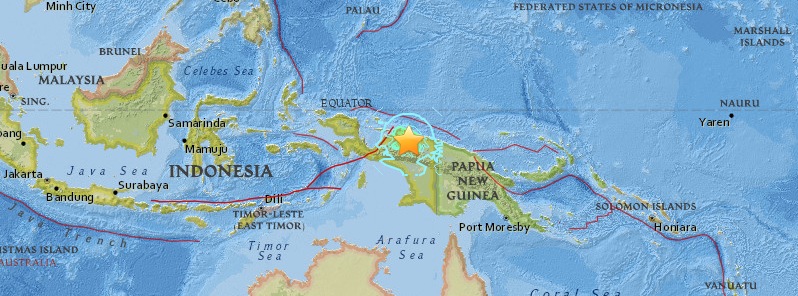 Very strong M7.0 earthquake hits Papua, Indonesia