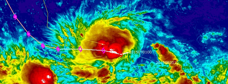 Tropical Storm “Chan-hom” forms and intensifies on its way toward Guam