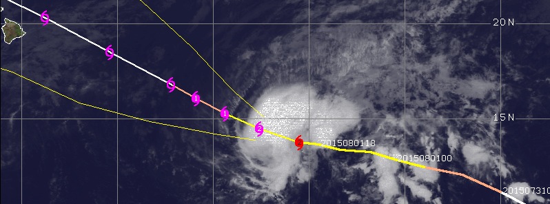Hurricane “Guillermo” – fifth hurricane of 2015 eastern Pacific hurricane season moving toward Hawaii