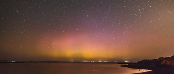 Northern Lights over North Wales time-lapse video