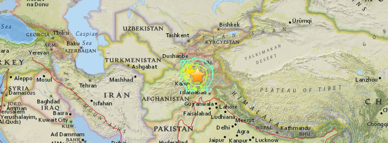 Major M8.1 earthquake hits Hindu Kush region, Afghanistan