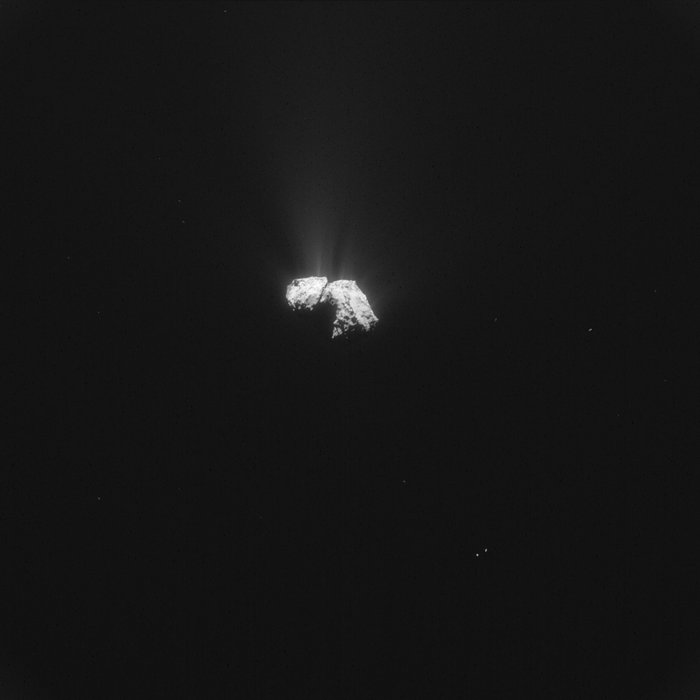 Rosetta detects large amounts of pure oxygen emitting from Comet 67P