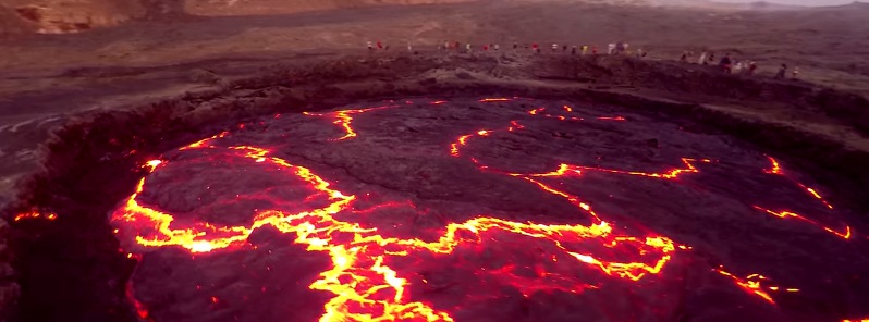 Erta Ale’s lava lake close to overflowing, Ethiopia