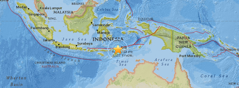Strong and shallow M6.3 earthquake hits Kepulauan Alor, Indonesia