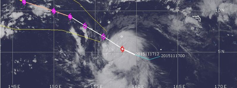 Tropical Storm “In-Fa” forms near Pohnpei Island, Micronesia