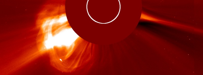 Strong M3.9 solar flare erupts from Region 2449 producing a bright CME