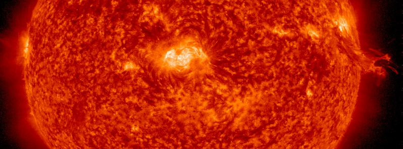 Impulsive solar flares measuring M1.9 and M2.5 erupt near the west limb