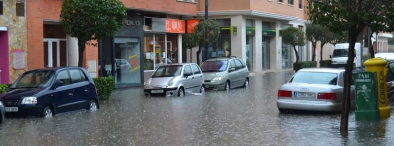 Strong convective system leaves parts of Spain under water