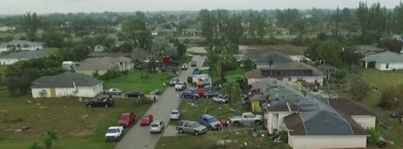 The strongest tornado in the last 60 years strikes Cape Coral, Florida