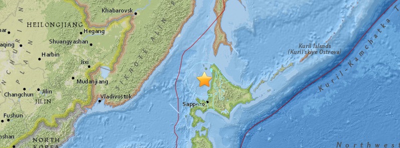 Strong and deep M6.0 earthquake hit off the coast of Hokkaido, Japan