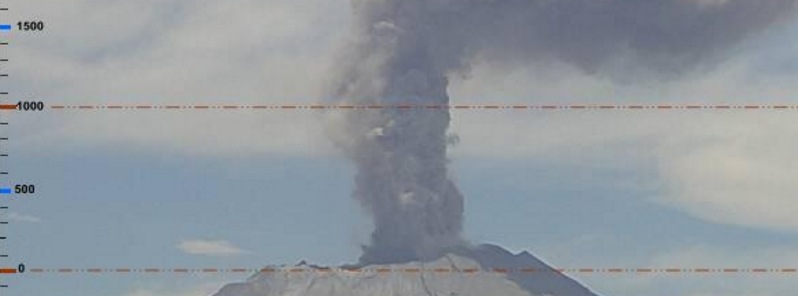 Moderately strong eruption took place at Ubinas volcano, Peru
