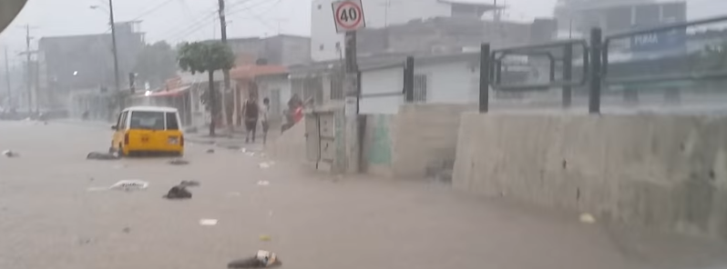 Torrential rainfalls trigger flooding and landslides in Ecuador
