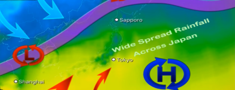 A spell of unseasonably warm weather in Japan