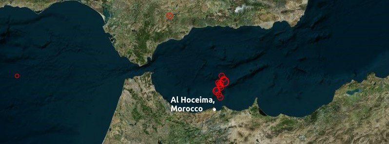Earthquake swarm near the coast of northern Morocco