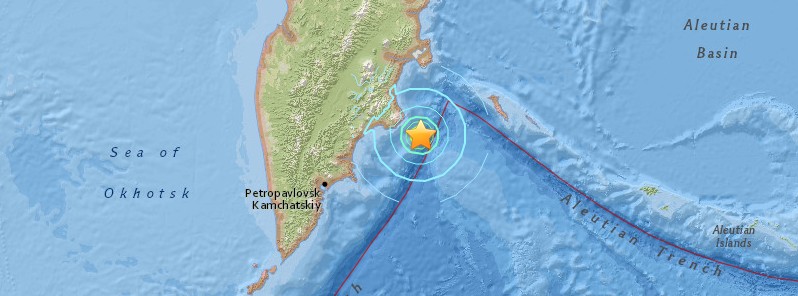 Strong M6.4 earthquake hit near the east coast of Kamchatka, Russia