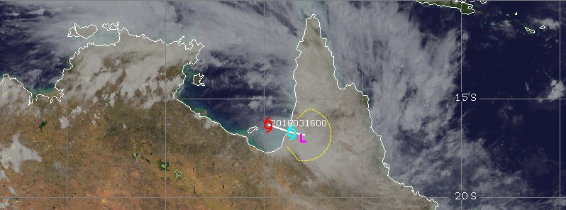 Slow moving tropical low makes landfall in Queensland, Australia