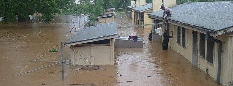 Slow-moving area of active thunderstorms causing widespread flooding in Fiji