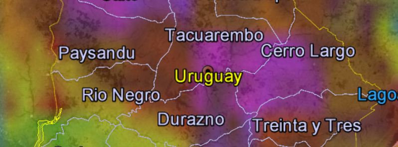 Widespread flooding displaces tens of thousands across Uruguay, more severe rainfall on the way