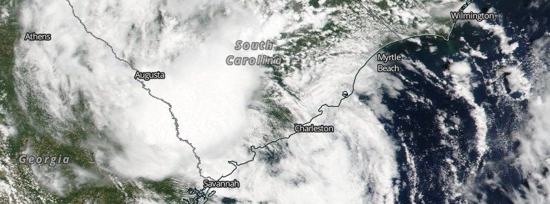 Tropical Depression “Bonnie” lashes South Carolina with over 200 mm (8 inches) of rainfall