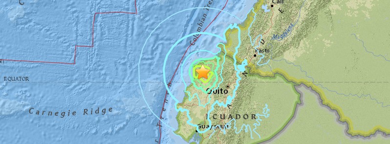 Very strong and shallow M6.8 earthquake hits Ecuador